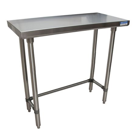 BK RESOURCES Stainless Steel Work Table Flat Top With Open Base 48"Wx18"D VTTOB-1848